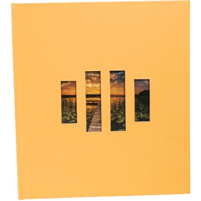 Exacompta álbum de fotos MILANO 29x32 cm 60 páginas negro naranja