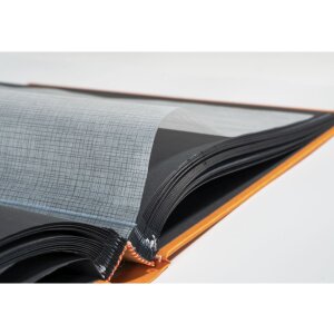 Exacompta álbum de fotos MILANO 29x32 cm 60 páginas negro naranja