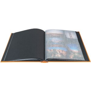 Exacompta álbum de fotos MILANO 29x32 cm 60 páginas negro naranja