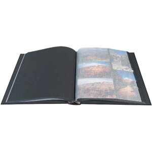 Exacompta álbum de fotos MILANO 29x32 cm, 60 páginas negras - negro