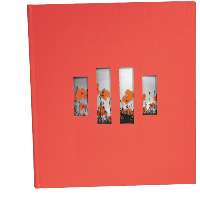 Exacompta álbum de fotos MILANO 29x32 cm 60 páginas negro rojo