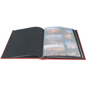 Exacompta álbum de fotos MILANO 29x32 cm 60 páginas negro rojo