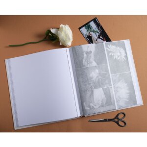 Álbum de fotos Exacompta 60 páginas 29x32cm polipiel marfil gofrado