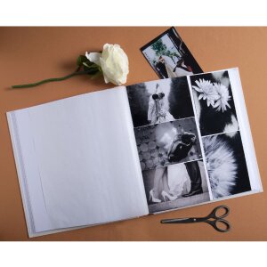 Álbum de fotos Exacompta 60 páginas 29x32cm polipiel marfil gofrado