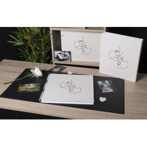 Álbum de fotos Exacompta 60 páginas 29x32cm polipiel marfil gofrado