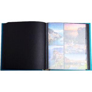 Exacompta 16096E Álbum de fotos 60 páginas negro Néo Déco Azul
