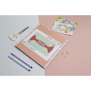 Exacompta 16115E Álbum de fotos 30 páginas rosa/azul fantasía naipe