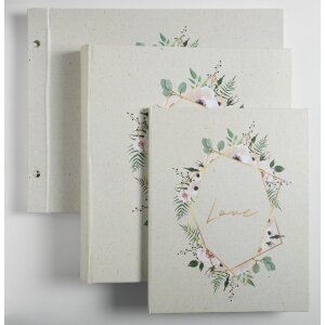 Exacompta álbum de fotos 60 páginas blanco 29x32cm motivo idilio campestre