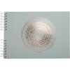 Álbum espiral Exacompta 50 páginas 32x22 cm Elipse verde con gofrado oro rosa
