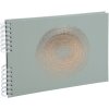 Álbum espiral Exacompta 50 páginas 32x22 cm Elipse verde con gofrado oro rosa