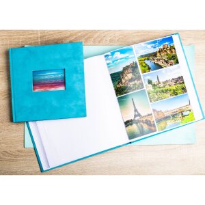 Exacompta 16178E Álbum de fotos 60 páginas blancas 29x32 cm Skandi turquesa