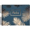 Exacompta 16207E Álbum de fotos espiral Palma Azul 50 páginas negro 32x22 cm