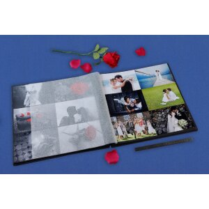 Exacompta 16215E Álbum de fotos en espiral ME & YOU 32x32 cm 60 páginas negro