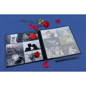 Exacompta 16215E Álbum de fotos en espiral ME & YOU 32x32 cm 60 páginas negro