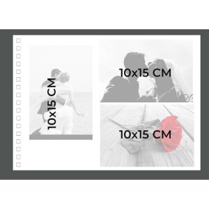 Exacompta 16234E Álbum de fotos encuadernado en espiral 50 páginas blanco 32x22cm motivo KRAFT