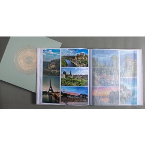Exacompta 16263E Álbum de fotos 60 páginas Ellipse gris-verde 29x32cm para 300 fotos