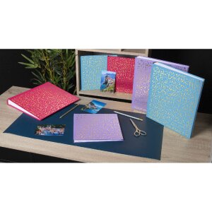 Exacompta 16391E Álbum de fotos 25x25 cm Ciruela Violeta Turquesa 30 páginas