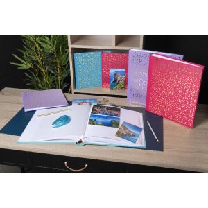 Exacompta 16391E Álbum de fotos 25x25 cm Ciruela Violeta Turquesa 30 páginas