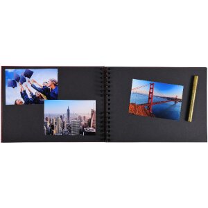 Exacompta 16452E Álbum espiral 50 páginas negro 32x22cm LIFE Azul