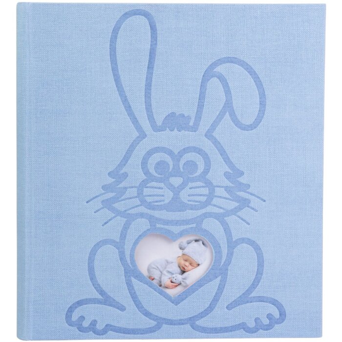 Exacompta álbum de fotos TEDDY 29x32 cm 60 páginas azul con motivo conejo
