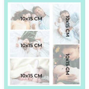 Exacompta álbum de fotos TEDDY 29x32 cm 60 páginas azul con motivo conejo