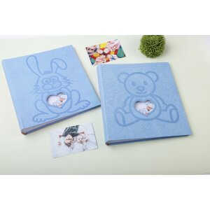 Exacompta álbum de fotos TEDDY 29x32 cm 60 páginas azul con motivo conejo