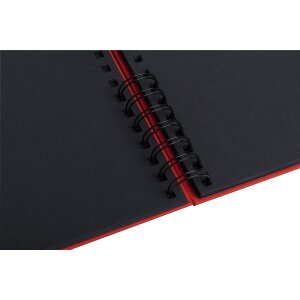Exacompta 16783E Álbum de fotos con encuadernación en espiral 50 páginas negro Musicart rojo