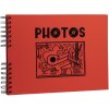 Exacompta 16783E Álbum de fotos con encuadernación en espiral 50 páginas negro Musicart rojo