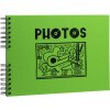 Exacompta 16784E Álbum de fotos con encuadernación en espiral 50 páginas negro Musicart Verde