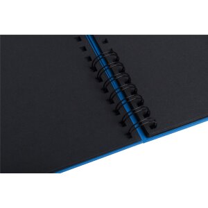 Exacompta 16785E Álbum de fotos encuadernado en espiral 50 páginas negro Musicart Azul