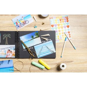 Exacompta 16801E Set Scrapbooking con álbum de fotos 32x22 cm SCRAP ADDICT Negro