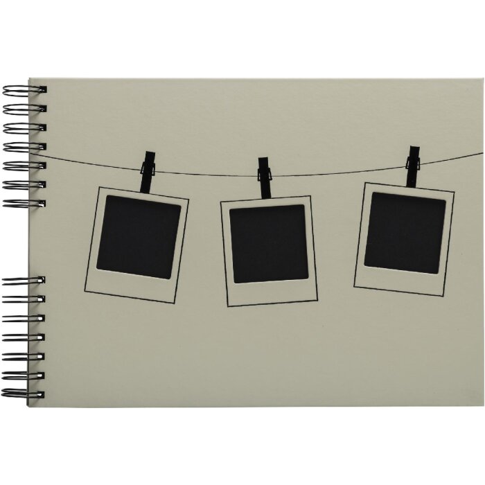 Exacompta 16824E Álbum de fotos encuadernado en espiral 32x22 cm 50 páginas negro verde claro