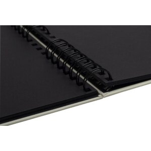 Exacompta 16824E Álbum de fotos encuadernado en espiral 32x22 cm 50 páginas negro verde claro