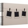 Exacompta 16825E Álbum de fotos encuadernado en espiral 32x22 cm 50 páginas negro Rosa
