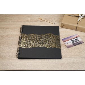 Exacompta 16981E Álbum de fotos en espiral ARAMY 32x32 cm 60 páginas negro