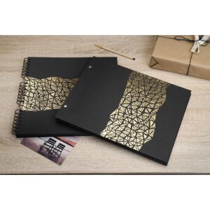 Exacompta 16981E Álbum de fotos en espiral ARAMY 32x32 cm 60 páginas negro