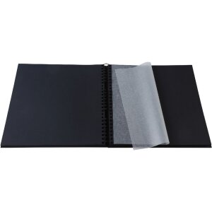Exacompta 16981E Álbum de fotos en espiral ARAMY 32x32 cm 60 páginas negro