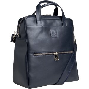 Exacompta 17237E Mochila ordenador Lady Exactive cuero 33x35x16 cm azul marino