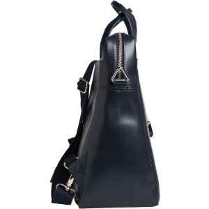 Exacompta 17237E Mochila ordenador Lady Exactive cuero 33x35x16 cm azul marino