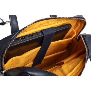 Exacompta 17237E Mochila ordenador Lady Exactive cuero 33x35x16 cm azul marino
