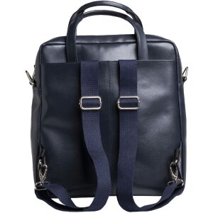 Exacompta 17237E Mochila ordenador Lady Exactive cuero 33x35x16 cm azul marino