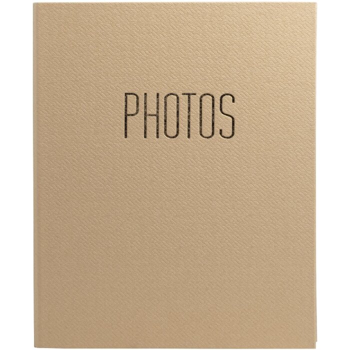 Exacompta 17602E Álbum de fotos con mecanismo de anillas 60 páginas negro 32x26x4 cm Beige