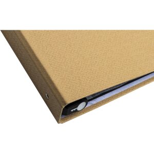 Exacompta 17602E Álbum de fotos con mecanismo de anillas 60 páginas negro 32x26x4 cm Beige