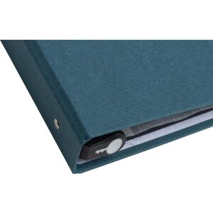 Exacompta 17603E Álbum de fotos mecanismo de anillas 60 páginas negro 32x26x4cm azul-verde