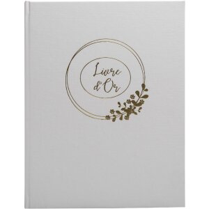Exacompta Libro de Visitas Ringflower Oro Blanco ribete...