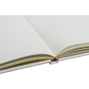 Exacompta Libro de Visitas Ringflower Oro Blanco ribete 100 páginas 27x22 cm