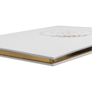 Exacompta Libro de Visitas Ringflower Oro Blanco ribete 100 páginas 27x22 cm