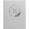 Exacompta Libro de Visitas Ringflower Oro Blanco ribete 100 páginas 27x22 cm