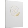 Exacompta Libro de Visitas Ringflower Oro Blanco ribete 100 páginas 27x22 cm