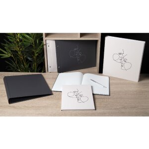 Exacompta 47689E Libro de visitas 100 páginas plata 27x22cm marfil